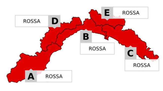 allerta rossa liguria